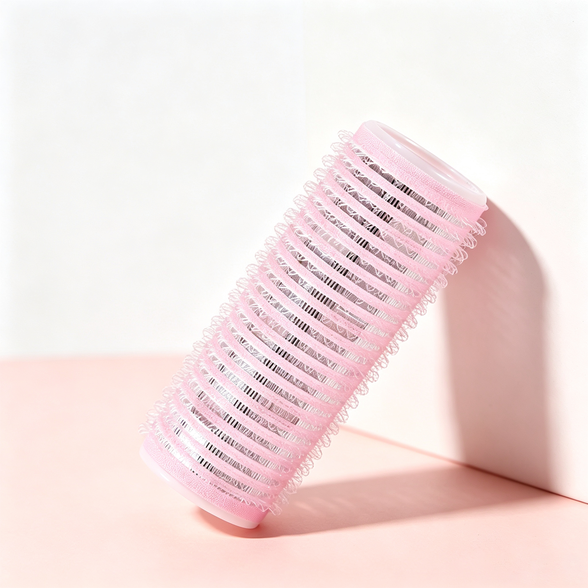 Air Bangs Hair Roller – Pink Self-Grip Hollow Curler for High Crown Styling & Daily Setting