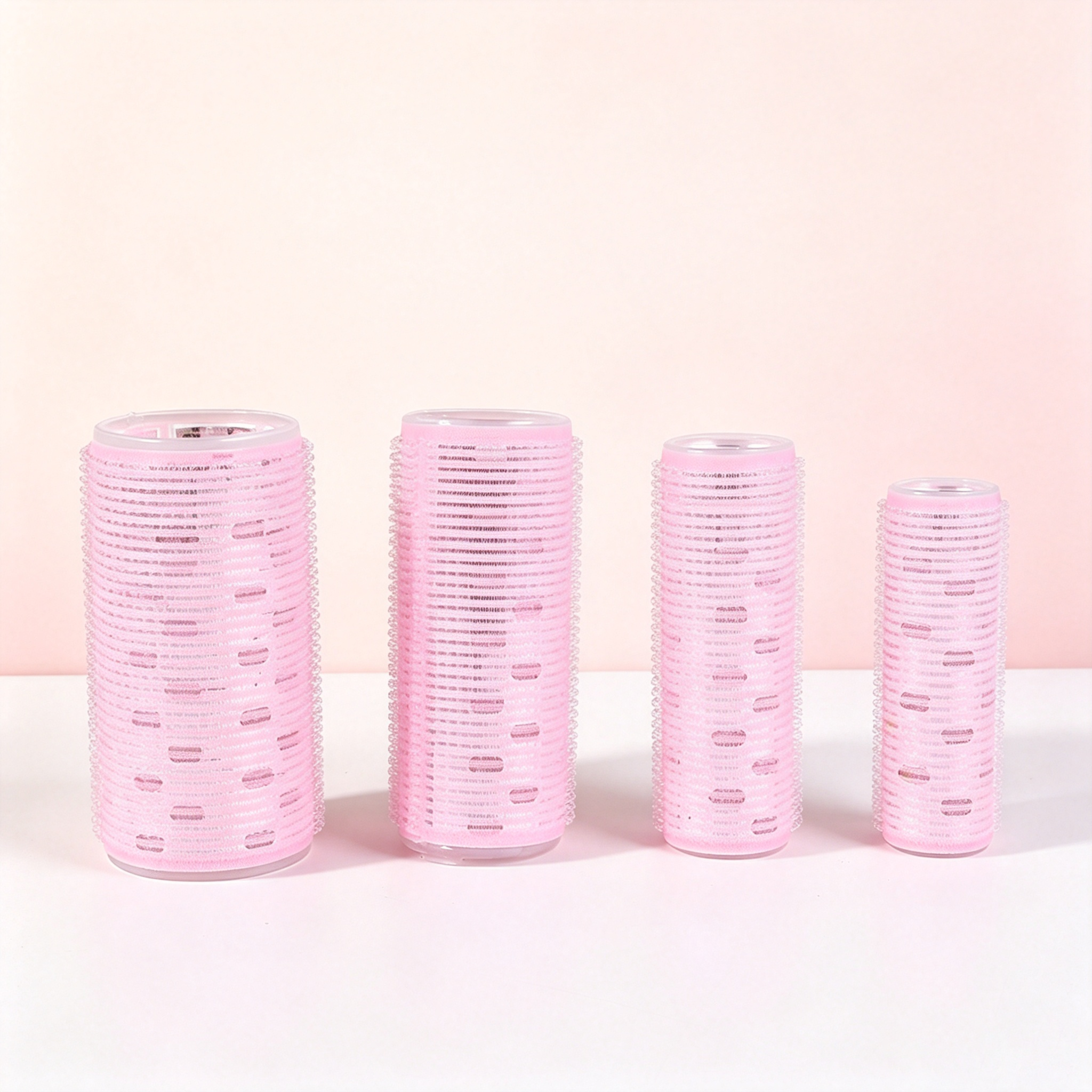 Air Bangs Hair Roller – Pink Self-Grip Hollow Curler for High Crown Styling & Daily Setting
