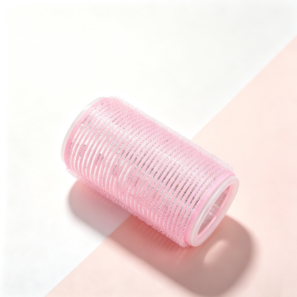 Air Bangs Hair Roller – Pink Self-Grip Hollow Curler for High Crown Styling & Daily Setting